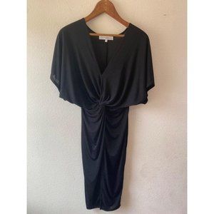 Twist Front Black Cocktail Dress Size S